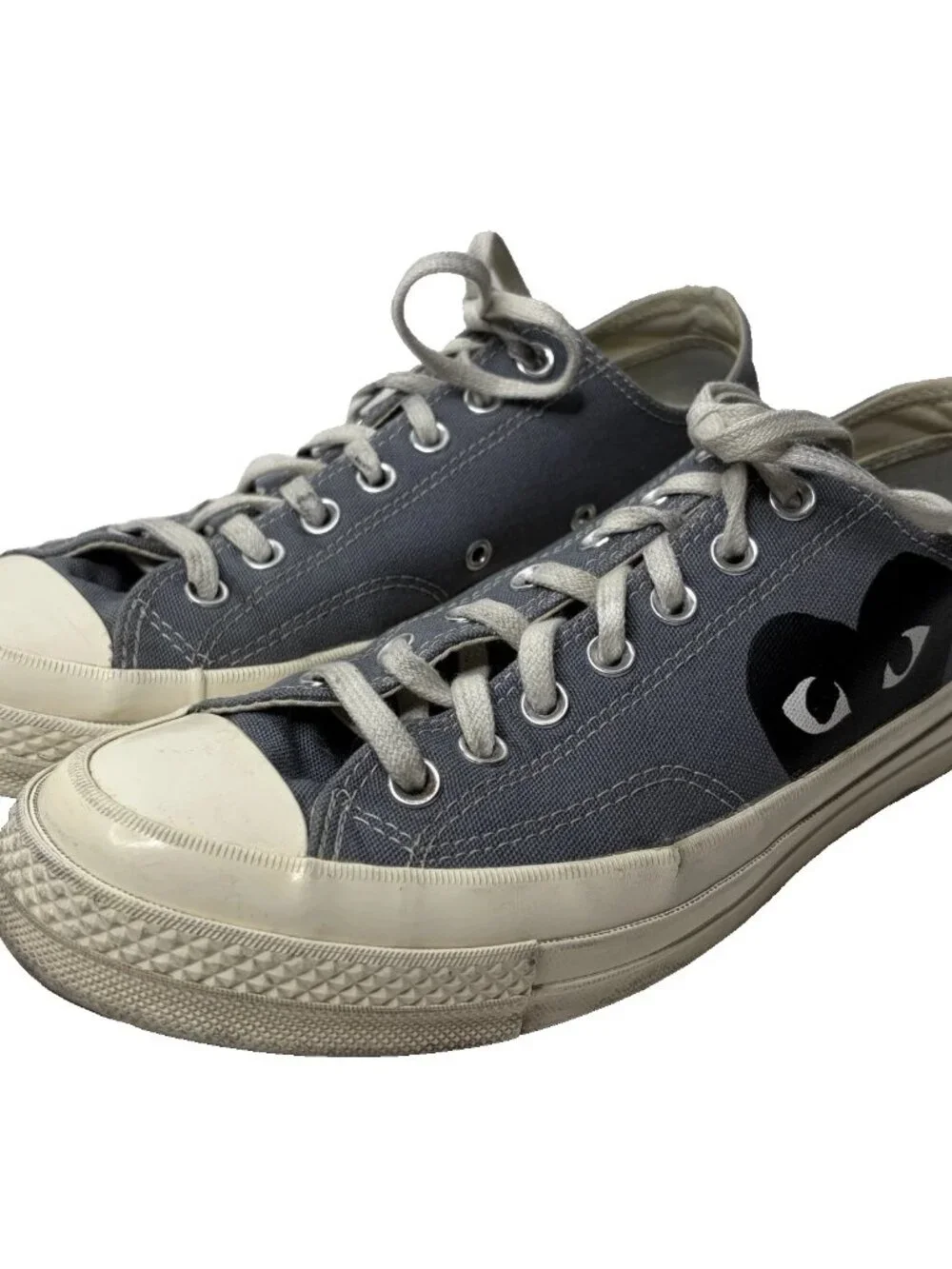 Converse X Comme des Garçons Play Sneakers Mens Size 9 Chuck 70 Low Steel Gray - Picture 4 of 10